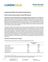 LUNDIN GOLD REPORTS FIRST QUARTER OF 2024 RESULTS (CNW Group/Lundin Gold Inc.)