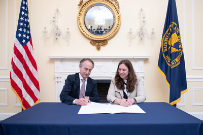 Ancestry and NARA signing ceremony at the National Archives Building on Wednesday, May 8th, 2024 in Washington, D.C. (Joy Asico/AP Images for Ancestry)