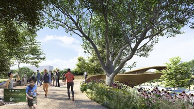 Green Park Transitioning to Iconic Bridge Crossing Harry Hines Blvd.