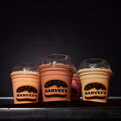 Also available are Harvey's classics like the Vanilla, Strawberry, Chocolate, Orange Cream and Salted Caramel Milkshakes- hand spun and made with 100% Canadian dairy. (CNW Group/Harvey's)