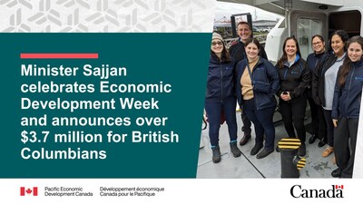 Minister Sajjan celebrates Economic Development Week and announces over $3.7 million for British Columbians (CNW Group/Pacific Economic Development Canada)