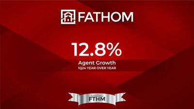 Fathom 1Q24 Agent Growth (PRNewsfoto/Fathom Realty)