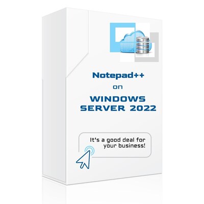 Notepad++ on Windows Server 2022.