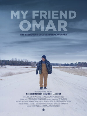 The documentary My Friend Omar: The Battle of a Seasonal Worker starring Wilson Omar Mendez was directed by Christian de la Cortina and produced by Vanessa Caceres, with the help of associate producers Frank Baylis and Marquise Lepage. It is now available to stream on the online listening platforms CBC Gem and ICI Tou.TV. It will also be broadcast several times on Radio-Canada and CBC over the coming weeks. (CNW Group/Frank Baylis)