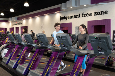 Teens using Treadmills at Planet Fitness