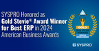 SYSPRO Honored as Gold Stevie® Award Winner for Best ERP in 2024 American Business Awards