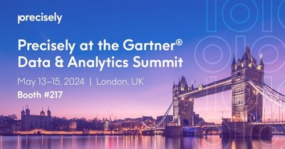 Precisely, the global leader in data integrity, collaborates with Generali Real Estate and host of industry experts at the 2024 Gartner® Data & Analytics Summit in London to help companies fuel initiatives with AI-ready data. (PRNewsfoto/Precisely)
