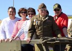John Trippon in Normandy - Omaha Beach parade.