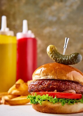 Plant-based hamburger by Steakholder Foods (PRNewsfoto/Steakholder Foods Ltd.)