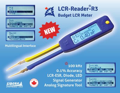 First-Ever Multilingual LCR-tweezer-meter LCR-Reader R3. Newly released Budget model