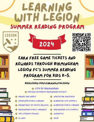 Legion FC To Launch Summer Reading Program “Learning With Legion” for Local K-5 Students