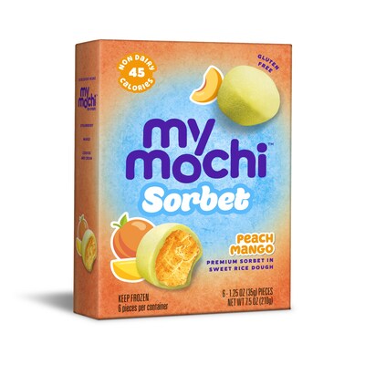 My/Mochi's Launches New Sorbets in Peach Mango and Raspberry (PRNewsfoto/My/Mochi)