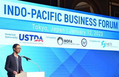 U.S. Trade and Development Agency Director Enoh T. Ebong, opening the 2023 Indo-Pacific Business Forum (IPBF) in Tokyo, Japan.