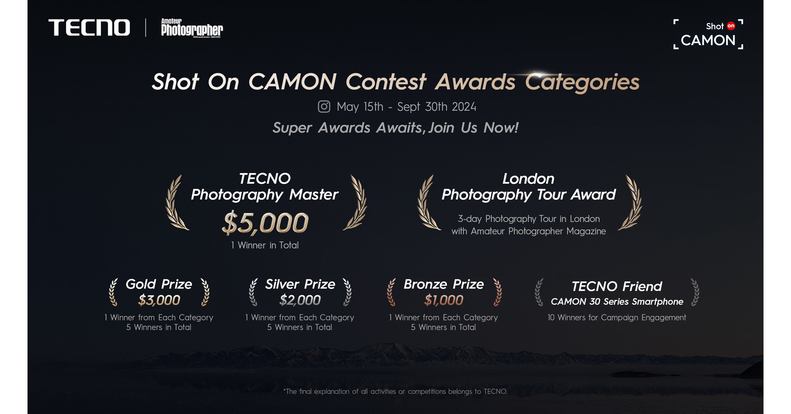 TECNO Launches Shot On CAMON Contest Empowering Consumers to Find Their Creativity with Every Shot