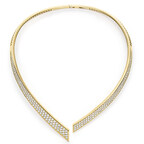 LAGOS AUCTIONS HANDCRAFTED 18K GOLD &amp; DIAMOND NECKLACE FOR KEEP MEMORY ALIVE