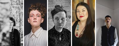Photos from left to right: Anne-Marie Proulx © Photo Marcin Sz / Michelle Lacombe / Rémi Belliveau / Eruoma Awashish © Photo Nadya Kwandibens  / Santiago Tamayo Soler (CNW Group/Musée national des beaux-arts du Québec)