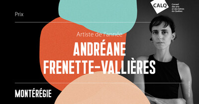 Andréane Frenette-Vallières remporte le Prix du CALQ - Artiste de l'année en Montérégie. photo : La Janvier (Groupe CNW/Conseil des arts et des lettres du Québec)