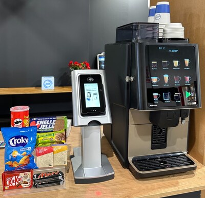 Snacks positioned within arm’s reach of the PicoCoffee machine can lead to impulse buys, and a simpler consumer experience.