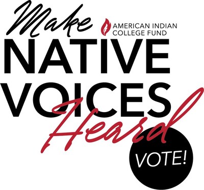 American Indian college Fund voter education campaign logo