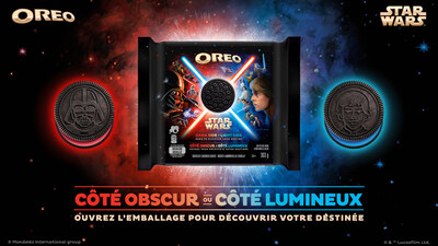La marque OREO invite les adeptes  dcouvrir leur destine avec les nouveaux emballages de biscuits OREO Star Warstm en dition spciale. (Groupe CNW/Mondelez International, Inc.)