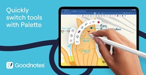 Goodnotes stellt die neuen Funktionen Palette und Dynamische Tinte für den Apple Pencil Pro vor
