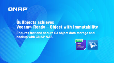 QNAP NAS est la solution de stockage d’objets locale idéale pour les sauvegardes au moyen de Veeam