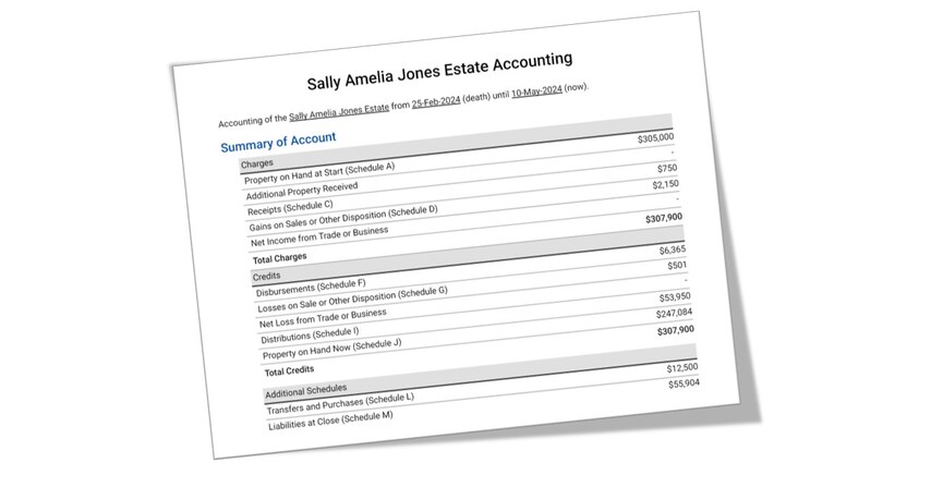 EstateExec Automates Probate Accounting Reports