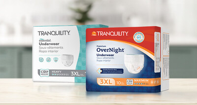 Tranquility Premium OverNighttm Underwear and Tranquility Essential Underwear ? Heavy are now available in 3XL.