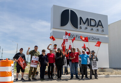 Unifor Local 112 and 673 members at MDA Space have been on strike since April 9th. (CNW Group/Unifor)