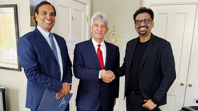 Franklin University & Miles CPA Review partner to bridge the CPA credit gap and solve for the accountant shortage. From left to right: Dr. Godfrey Mendes (SVP, Franklin University), Dr. David Decker (President, Franklin University), Varun Jain (CEO, Miles CPA Review).