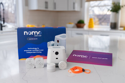 Nomo Smart Care goes well beyond simple potential fall detection. And there are no cameras. The Nomo system is made of three basic components: the hub, satellites, and tags.