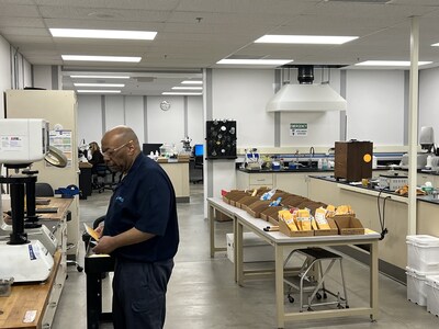 Prep for metallurgical testing at NSL's new metallurgical lab.