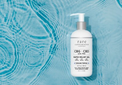 The new weightless, cooling CBD cream from Rare Cannabinoid Company contains high potency CBG oil and Delta-9-THC for rapid relief.