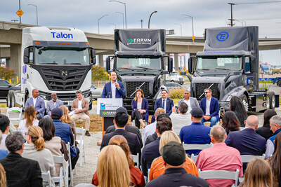 Forum Mobility truck charging depot groundbreaking at the Port of Long Beach