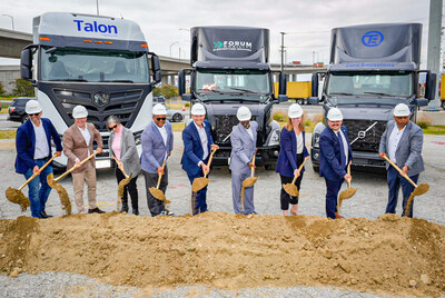 Forum Mobility truck charging depot groundbreaking ceremony at the Port of Long Beach