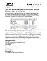 ATCO LTD. REPORTS DIRECTOR ELECTION VOTING RESULTS
