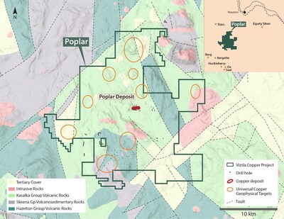 Figure 2 ? Poplar Project Map (CNW Group/Vizsla Copper Corp.)