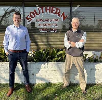 Pye-Barker VP of M&A John Westhoff and Southern Burglar and Fire Alarm's Hack Clinkscales in South Carolina.
