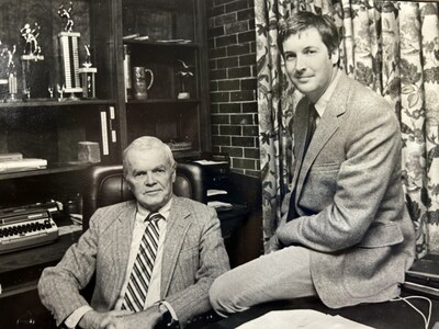 Former owner Hack Clinkscales, Sr. and current president Hack Clinkscales, Jr. in a historic photo.