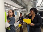 Girls Inc. of NYC high school students participate in an icebreaker activity at a college and career event. Photo by Yamilka Vasquez