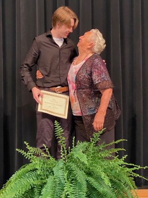 Jay Kohlman won the $20,000 Tootsie Tomanetz Scholarship at the Giddings High School Awards Banquet, an honor chosen by both Tomanetz and high school staff. Tomanetz and staffers look for a student who exhibits outstanding leadership, hard work, academic excellence, and incredible character.