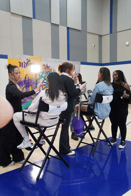 Urban Decay brought the glam for the LA Sparks players on Media Day Photographer: Diandra Miller