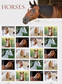 Five new stamps that pay tribute to horses.