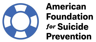 Blue and white lifesaver ring beside company name (PRNewsfoto/American Foundation for Suicide Prevention)