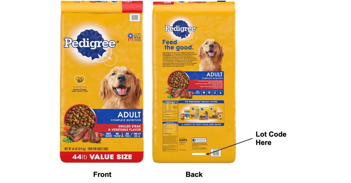 Mars Petcare US, Inc. Voluntarily Recalls 315 Bags of PEDIGREE® Adult