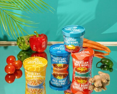 The new RollinGreens Plant-Powered Bowls are shelf-stable and available in four flavor-bomb varieties
