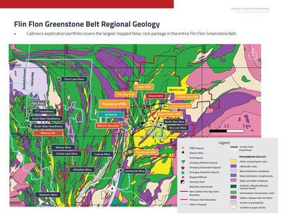 Flin Flon District Regional Geology Map (CNW Group/Callinex Mines Inc.)