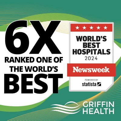 Griffin Hospital in Derby was recently recognized by Newsweek as one of the World’s Best Hospitals for the sixth consecutive year.