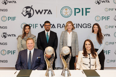 PIF and WTA sign multi-year partnership to accelerate the growth of women's tennis globally (PRNewsfoto/Public Investment Fund)