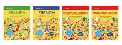 Rosetta Stone's picture dictionaries are now available in four editions: Spanish, French, Simplified Mandarin, and Traditional Mandarin.